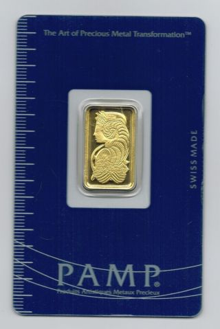 Pamp Suisse 5g 999.  9 Gold Fortuna Design Assay Card photo