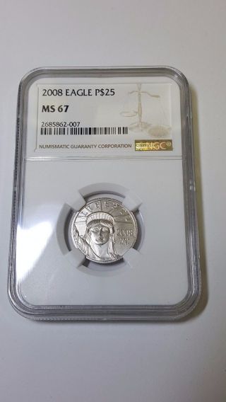 2008 $25 Platinum American Eagle Ngc Ms67 - 2685862 - 007 photo