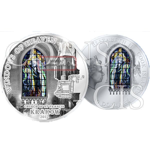 Cook Islands 2012 10$ Basilica Krakow Windows Of Heaven 50g Proof Ag Coin Australia & Oceania photo