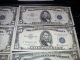 $5 Bill Silver Certificate Series B Of 1953 Group Of 6 Bills No Holes Small Size Notes photo 2