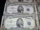 $5 Bill Silver Certificate Series B Of 1953 Group Of 6 Bills No Holes Small Size Notes photo 3