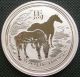1/2 Ounce Silver.  999 Australian Lunar Ii 2014 Year Of The Horse Bullion 0.  5oz Australia photo 1
