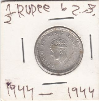 George Vi King Emperor Half Rupees India 1944 Km 552 photo