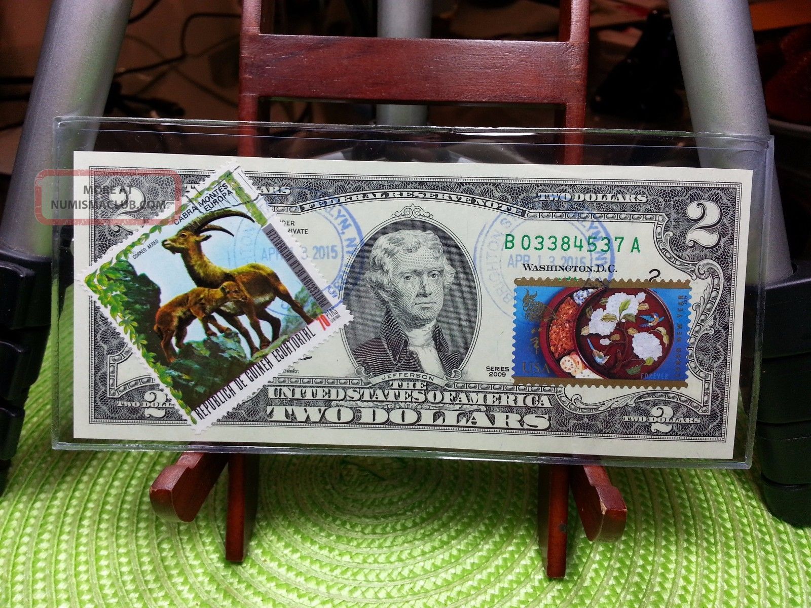 $2 Collectible Uncirculated Banknote Animals Small Size Notes photo