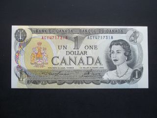Canada 1973 1 Dollar Note Crisp Unc photo