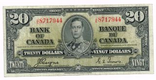 1937 Canada 20 Dollars Note - P62c photo