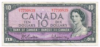 1954 (1961 - 71) Canada Ten Dollars Note - P79b photo