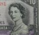 1954 Bank Of Canada $10.  00 Devil ' S Face Bank Note Ten Dollars Canadian Canada photo 1