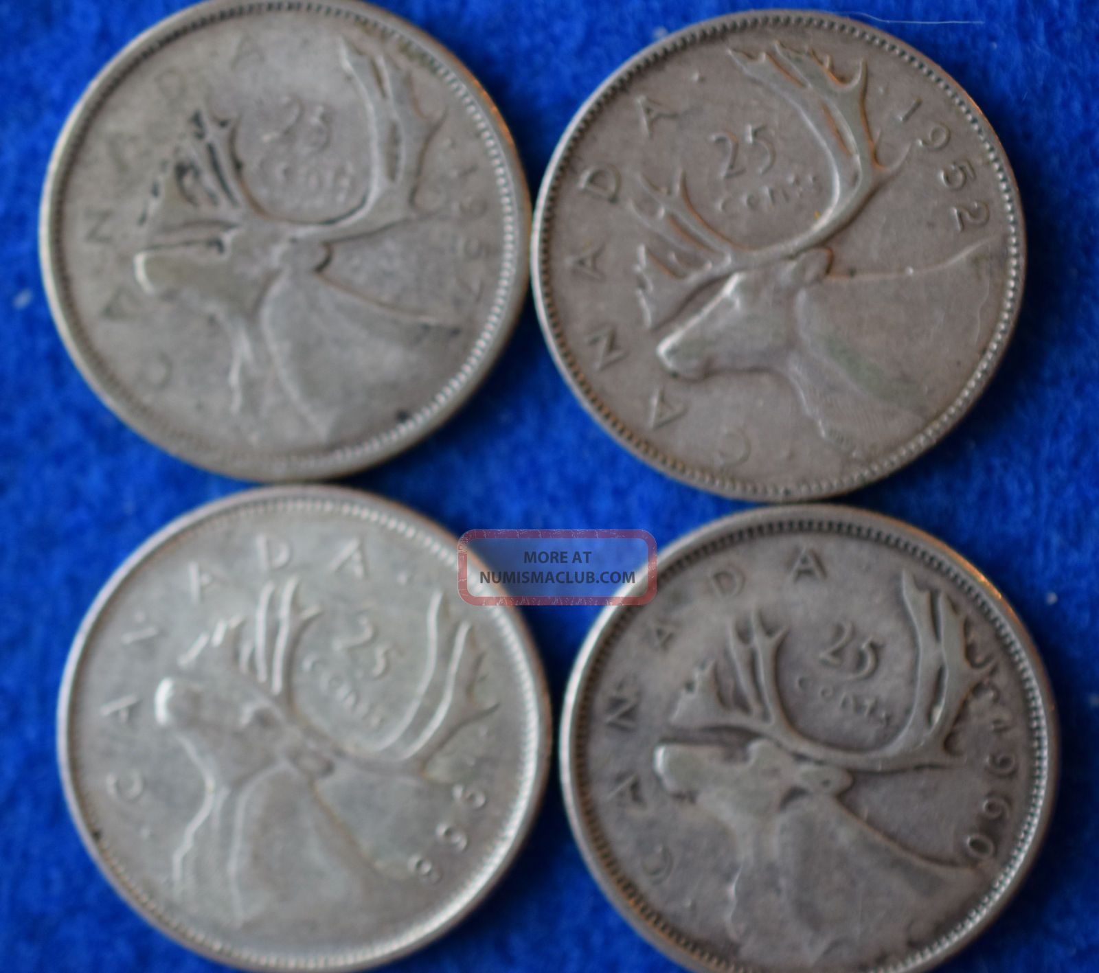 049 80 Silver Canadian Quarters George Vi & Elizabeth Ii You Grade Coins: Canada photo