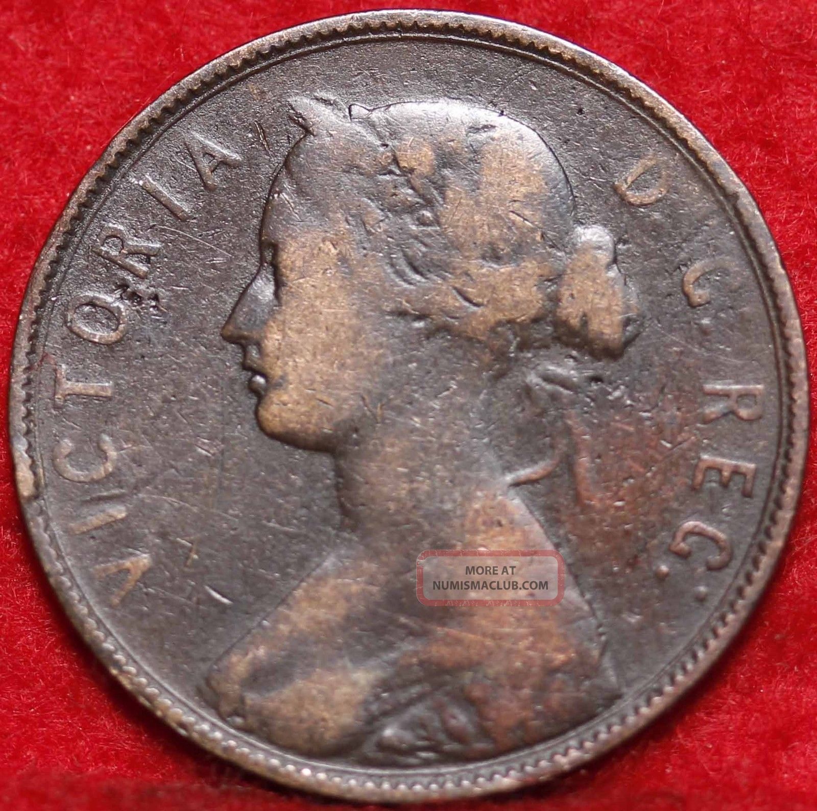 1880 Newfoundland One Cent Foreign Coin S/h Coins: Canada photo