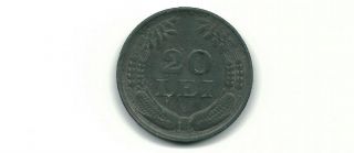 Romania 1942 20 Lei Zinc Coin photo