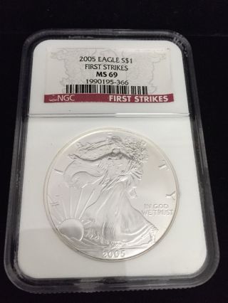 2005 American Silver Eagle - Ngc Ms69 photo