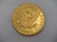 1908 Gold Half Eagle $5 Liberty Head Unc Gold (Pre-1933) photo 1