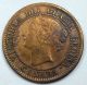 1859 Narrow 9 Large Cent F - Vf Affordable Early Queen Victoria 2nd Canada Penny Coins: Canada photo 1