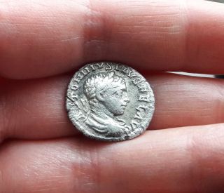 Roman Denarius Silver Coin Heliogabalus 218 - 222 Ad photo