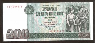 Germany Democratic Republic 200 Mark 1985 Unc photo