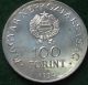 1972 One Hundred Forint Silver Coin From Hungary Europe photo 1