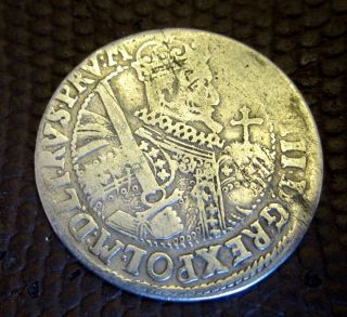 18 Groszy 1623 - 1/4 Thaler Poland Silver.  Details photo