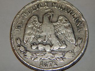 1872 Silver Mexican 50 Centavos 292 photo