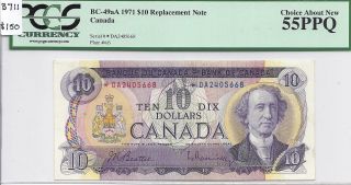 1971 10 Dollar Banknote Replacement Da2405668 Bea/ras.  Chioce Au - 55 B711 photo