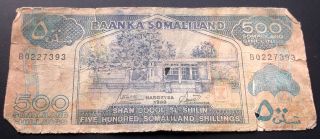1999 Bank Of Somaliland 500 Shillings Banknote Pick 6 Well Circulated M207 photo