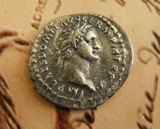Domitian (81 - 96).  Denarius.  Rome.  Obv: Imp Caes Domit Avg Germ P M Tr P Viii. photo