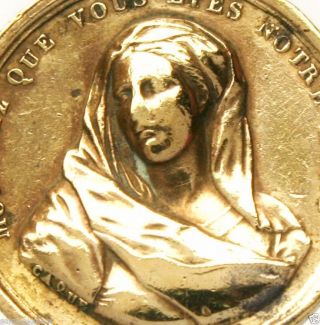 Mary Show Thyself To Be Our Mother - Antique Art Medal Signed Vachette & Caque photo
