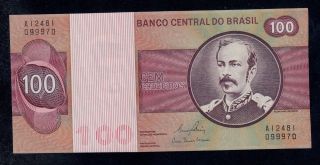 Brazil Banknote 100 Cruzeiros (1981) Pick 195ab Unc Banknote. photo