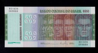 Brazil 500 Cruzeiros (1979) Pick 196ab Unc Banknote. photo