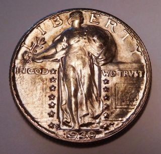 1930 - S Standing Liberty Quarter Very Choice Uncirculated photo