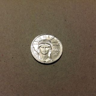 2003 1/10 Oz Platinum American Eagle Coin - Brilliant Uncirculated photo