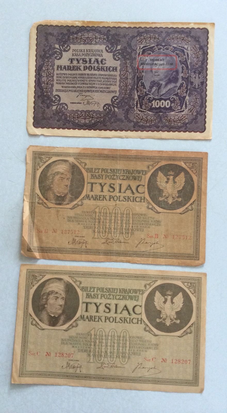 3 Vintage Foreign Paper Currency - - Circulated Paper Money: World photo