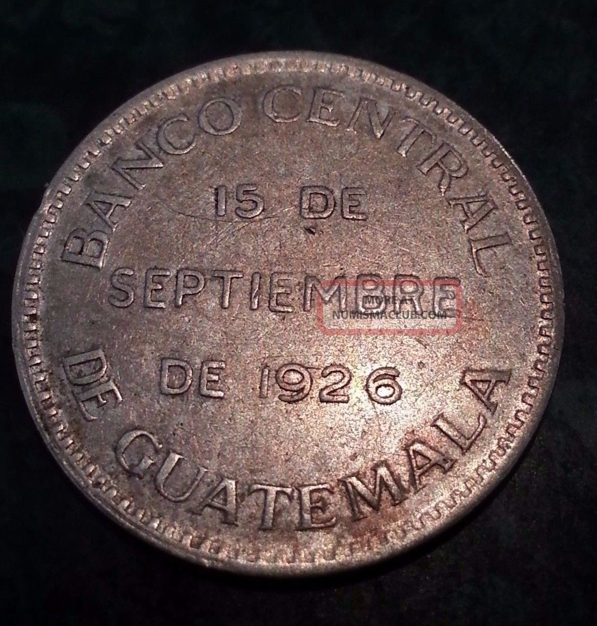 Guatemala Banco Central 1926 Coin Medal Silver Very Rare North & Central America photo