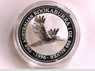 1996 Australia Kookaburra 1 Oz.  999 Fine Silver Coin Bullion photo