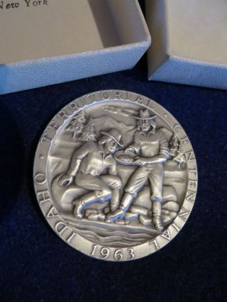 Idaho Territorial Centennial 1963 Medal.  999 Silver Medallic Art Co. photo
