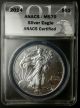 2014 $1 American Silver Eagle Dollar Anacs Ms70 Silver photo 1