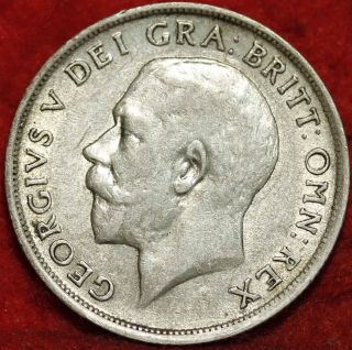 1915 Great Britain Shilling Silver Foreign Coin S/h photo
