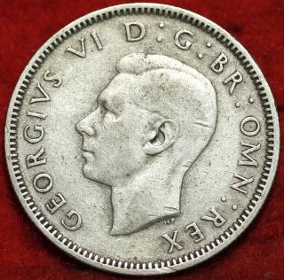 1937 Great Britain Shilling Silver Foreign Coin S/h photo