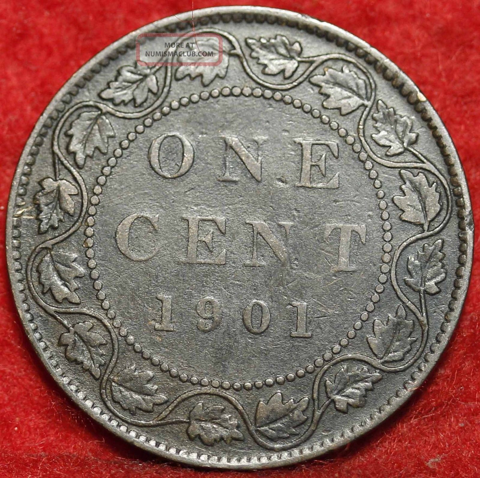 1901 Canada One Cent Foreign Coin S h 1901-canada-one-cent-foreign-coin-s-h