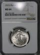 1915 Ngc Ms 64 France Bu Silver 2 Francs Sower Semeuse Coin (16040301d) Europe photo 2