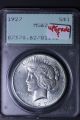1927 Peace Silver Dollar Pcgs Ms62 Rattler Looks Like An Easy Upgrade 20 - 4tbt Dollars photo 2