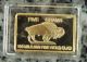 5 Gram Fine Gold Bullion Bar 100 Mills.  999 Pure 24k Pl American Buffalo Bison. Gold photo 3