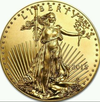 2015 1/10 Oz Gold American Eagle $5 Bu photo