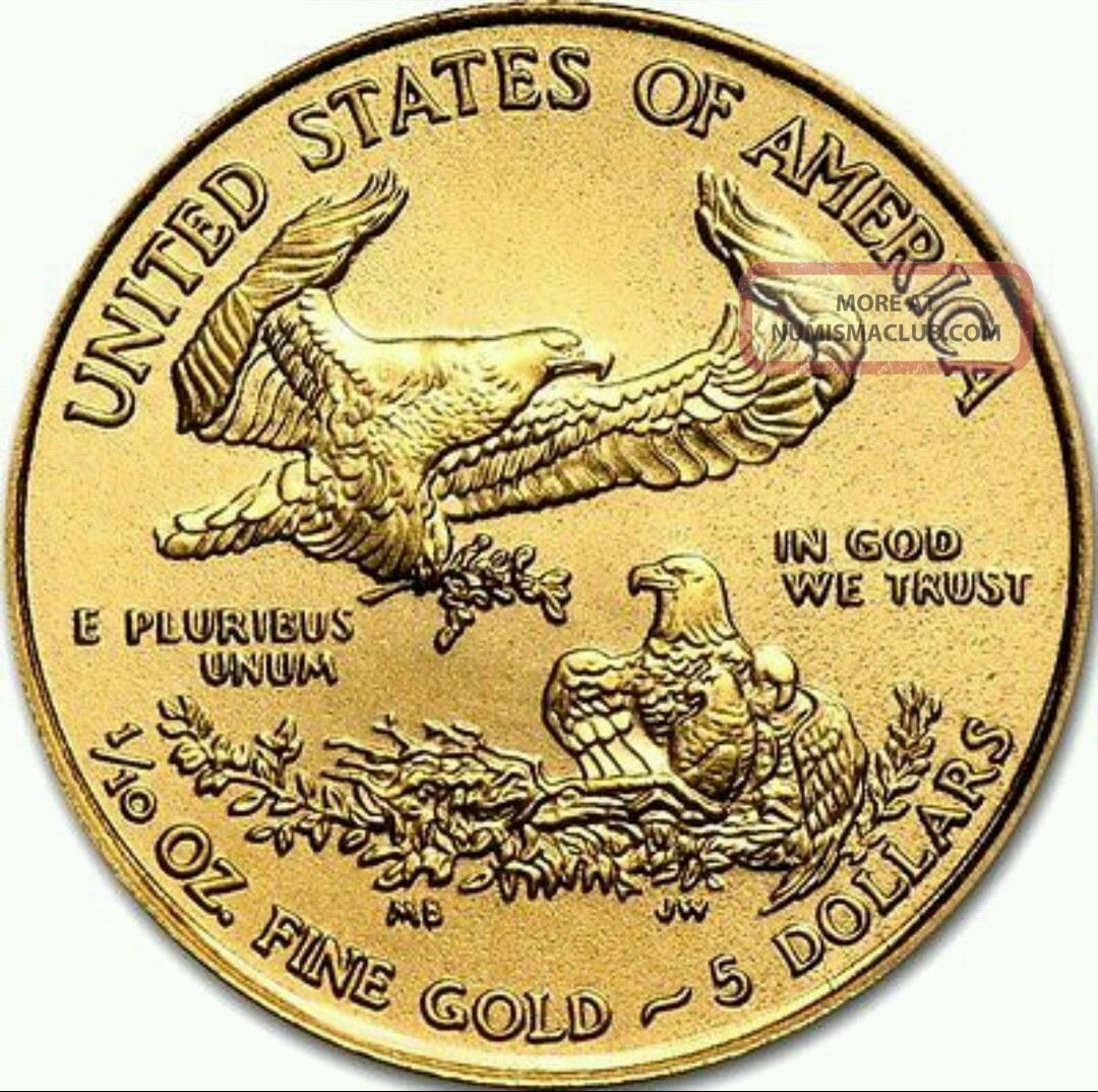 2015 1 10 Oz Gold American Eagle 5 Bu