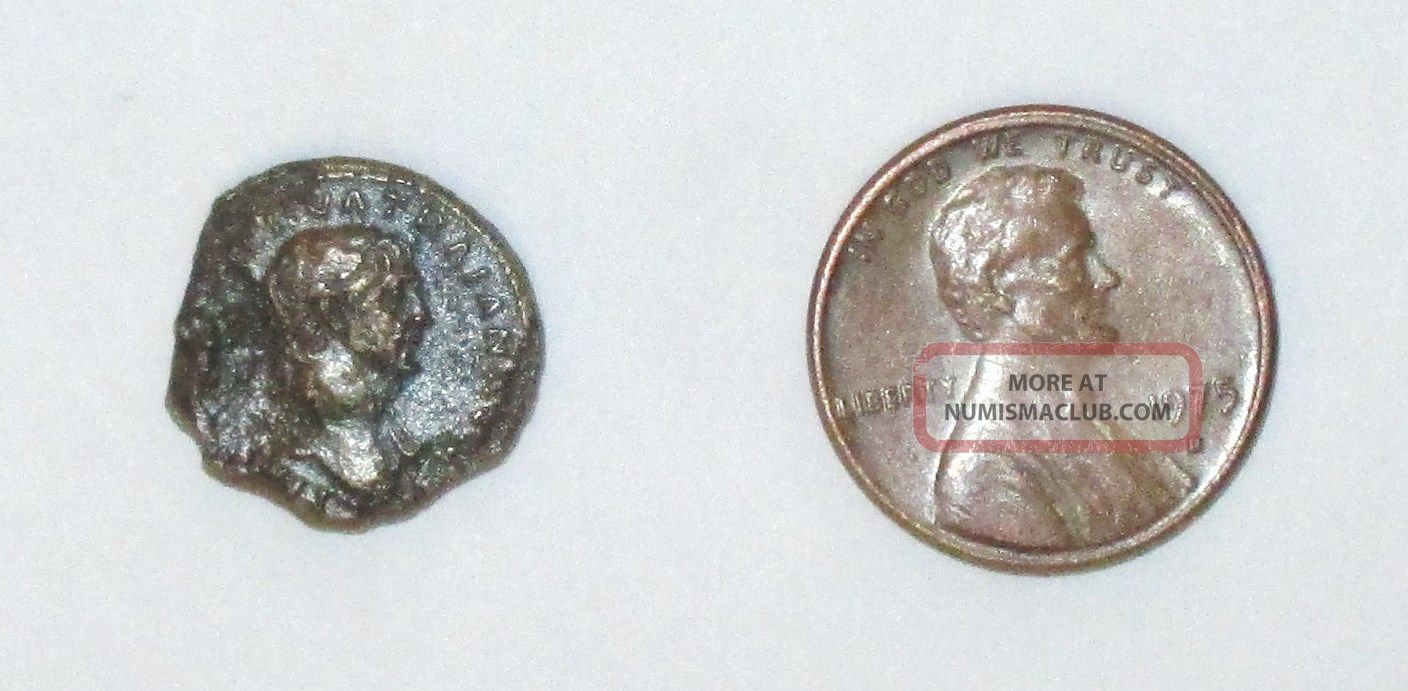 Roman Emperor Trajan—quadrans—she - Wolf Reverse—ancient Bronze Coin—ad