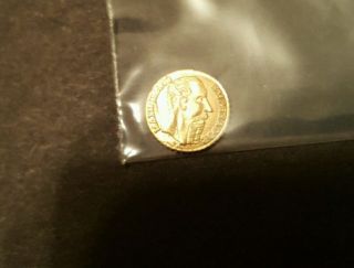 1865 Mexican Maximillian ' Gold ' Coin,  0.  5 Grams Wd Uncirculated photo