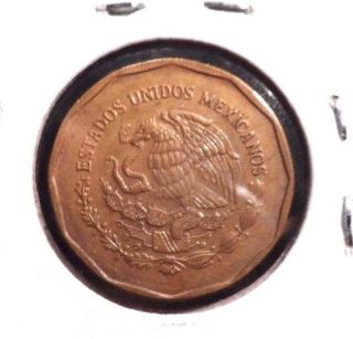 Circulated 1984 20 Centavos Mexican Coin (120715) photo
