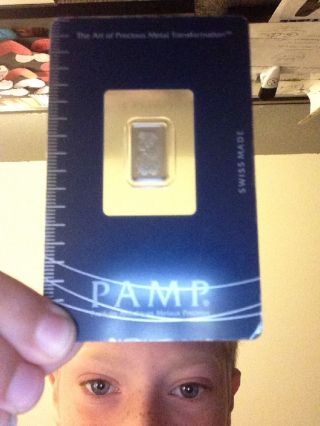 Pamp Suisse 1 Gram Platinum Bar 999.  5 photo