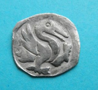 Medieval Silver Coin - Pfennig With Bird D15 photo