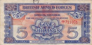 1950 Great Britain 5 Shillings Baf Banknote photo